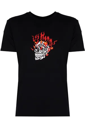 Les Hommes T-Shirt On Fire Mannen