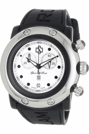 Glam Rock Unisex Horloge Kwarts Zwart & Zilver