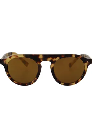 Dolce & Gabbana Prachtige ovale zonnebril met lenzen en schildpadmonturen
