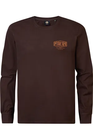 Petrol Industries Heren Plus Size T-shirt Lange Mouwen Wrangell