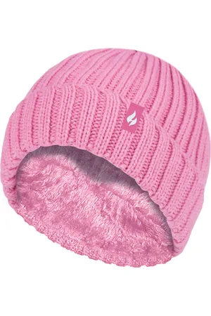 Heat Holders Dikke dikke geribbelde muts voor meisjes - Chateau Rose