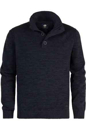 Petrol Industries Heren Plus Size Gemêleerde Trui Chignik - Blauw