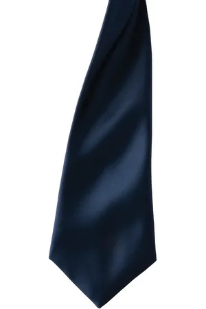 Premier Kleuren Heren Satin Clip Tie (Pakket van 2) (Marine)