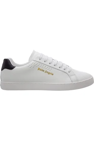Palm Angels Nieuwe tenniskalfsleren witte sneaker