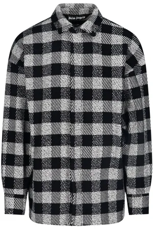 Palm Angels Gebogen logo flanellen overshirtjack