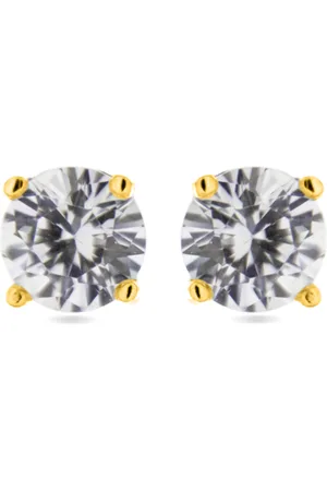 Luxenter Sterling zilveren 925 oorbellen met gerhodineerde briljant zirkonia - Basic
