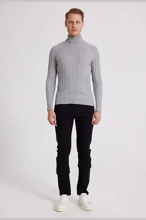DS DAMAT Ds Damat Slim Fit Geribbelde Katoenmix Coltrui Gebreide Trui