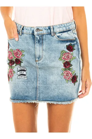Superdry Falda tejana con bajera deshilachada G72011CR mujer
