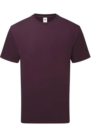 Fruit Of The Loom Katoenen uniseks T-shirt voor volwassenen (Donkere Pruim)