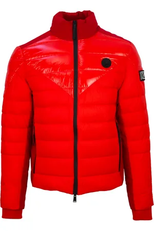 Philipp Plein Plain Quilted Red Jacket