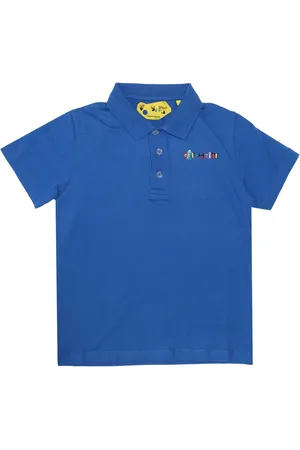 OFF-WHITE Jongens Off White Juniors Monster Poloshirt in Blauw-Wit