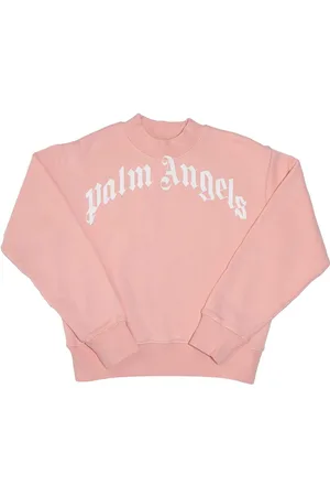 Palm Angels Meisjes Juniors Classic Over Logo Crewneck Sweatshirt in Roze wit