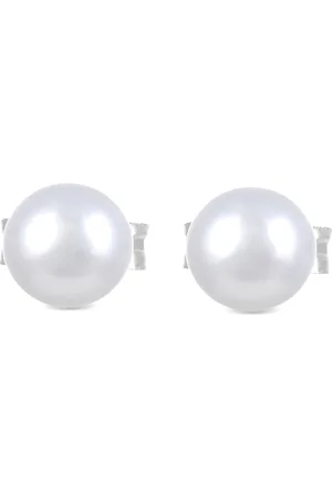 Luxenter Oorbellen, basis 925 sterling zilver en witte parel met gerhodineerde afwerking