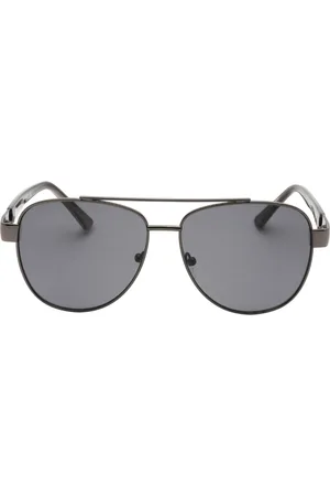 Guess Smoke Lens glanzende metalen zilveren zonnebril