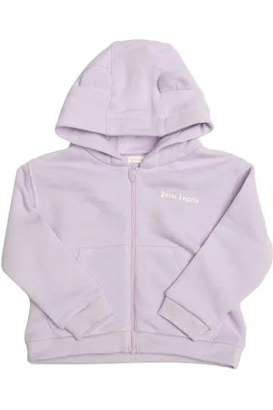 Palm Angels Meisjeskleding Regenboog Hoodie met rits in Lila