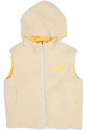 OFF-WHITE Off White Juniors omkeerbaar jongensvest in wit geel