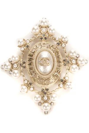 CHANEL Rhinestones CC Brooch Ketting