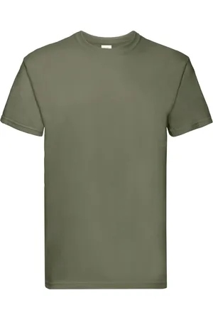 Fruit Of The Loom Unisex Super Premium Effen T-shirt voor volwassenen (Klassieke Olijf)