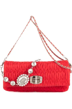 Miu Miu Iconic Crystal Cloqué Schoudertas