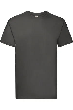 Fruit Of The Loom Unisex Super Premium Effen T-shirt voor volwassenen (Licht Grafiet)