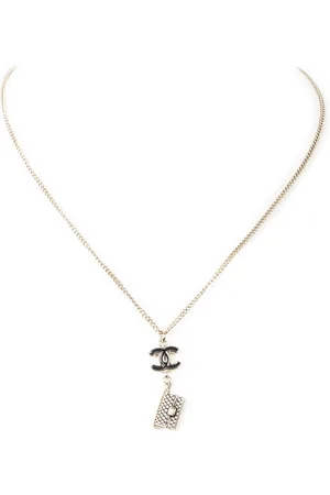 CHANEL CC Flap Pendant Necklace Ketting