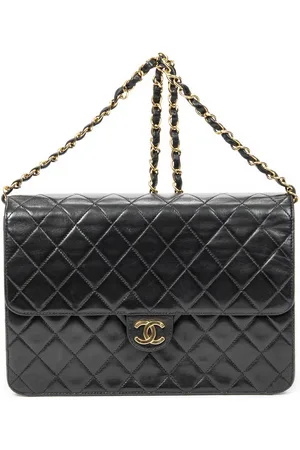 CHANEL CC Push Lock Straight Single Flap Schoudertas
