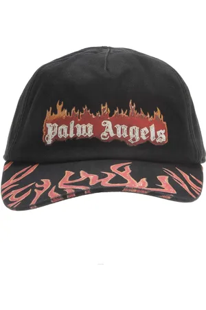 Palm Angels Accessoires Brandend Logo Baseball Cap in Rood
