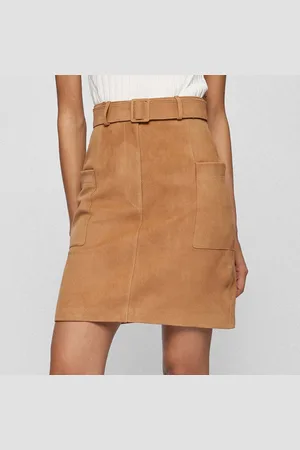 HUGO BOSS Damesrok Semita Leer in