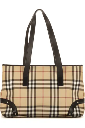 Burberry Plaid Tote Schoudertas