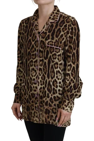 Dolce & Gabbana Zijden Overhemd Met Luipaardprint