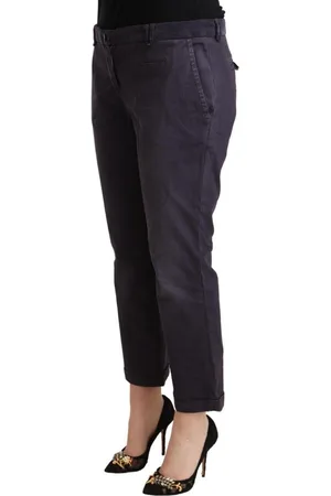 Jucca Donkerblauwe Katoenen Casual Damesbroek
