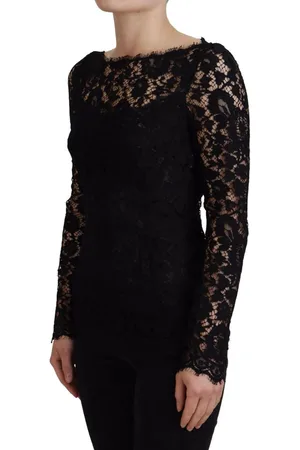 Dolce & Gabbana Zwarte Kanten Top Voor Dames