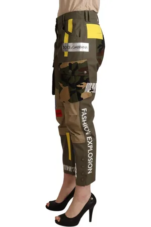 Dolce & Gabbana Camouflage Cargo Broek Voor Dames