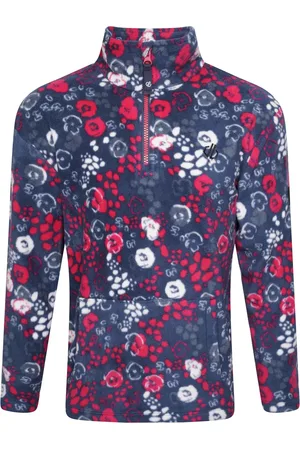 Dare 2B Childrens/Kids Cushy Floral Half Zip Fleece Top (Virtueel )