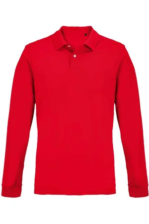 Sols Unisex volwassen piqué poloshirt met lange mouwen
