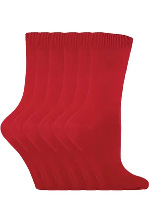Sock Snob Set van 6 effen, casual katoenen damessokken - PL30