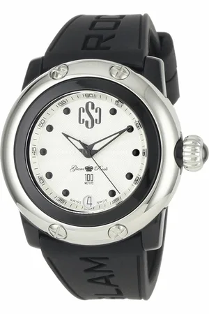 Glam Rock Dameshorloge Kwarts Zwart & Zilver