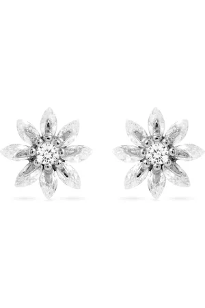 Luxenter Oorbellen, gemaakt van 925 sterling en glanzende zirkonia met gerhodineerde afwerking