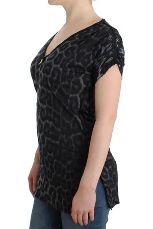 Roberto Cavalli Luipaard Top Met V-hals