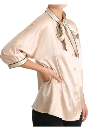 Dolce & Gabbana Dames Zijden Blouse Stropdas