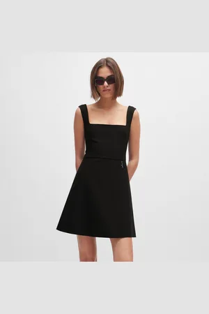 HUGO BOSS Dames Kasanka Metallic Logo Mini Dress in
