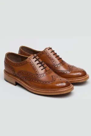 Ben Sherman Sugarman Brogue Leer Heren Tan Veterschoenen