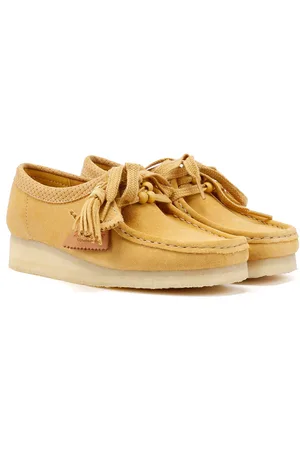 Clarks Wallabee Suede Damesschoenen Golden Tan