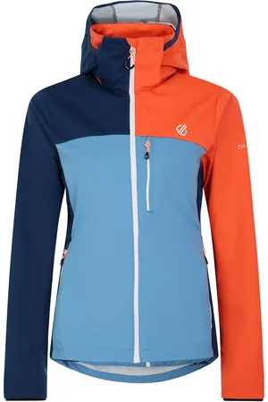 Dare 2B Dames/Dames Lexan Colour Block Soft Shell Jas (Niagarablauw/Satsuma)
