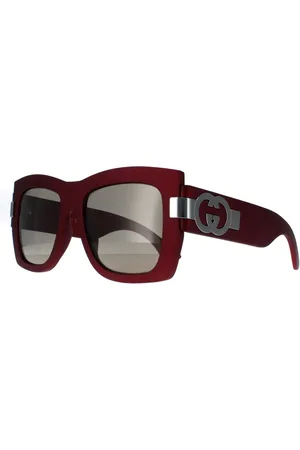 Gucci Vierkant Dames met Zilvergrijs met Licht Zilver Spiegel GG1688S