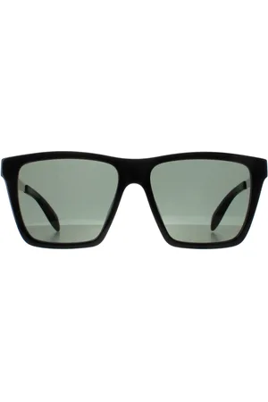 Alexander McQueen AM0352S 002 glanzend en zilver groen grijs zonnebril