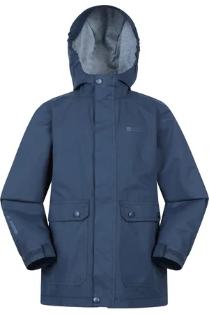 Mountain Warehouse Kinders/Kids Kust Jersey Gevoerd Waterdicht Jasje (Marine)