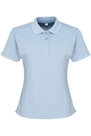 Premier Dames/Dames Coolchecker Piqué Poloshirt (Lichtblauw)