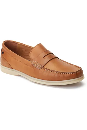 Base London Marlin Leren Herenpantoffels Burnt Tan