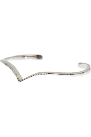 Nialaya 925 Bangle Armband Met Doorzichtige Cz